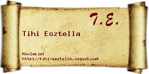Tihi Esztella névjegykártya